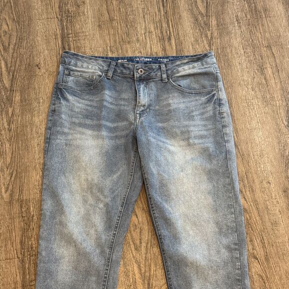 Van Heusen Slim Men's Denim Blue Jeans ~ Sz 34W 29L - Picture 2 of 7